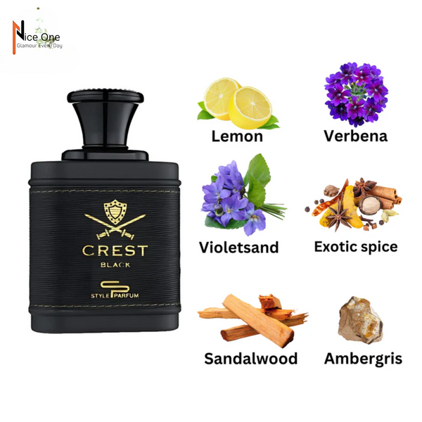 Crest black Eau De Ferfume (100ml) For Man Made In Dubai (UAE)