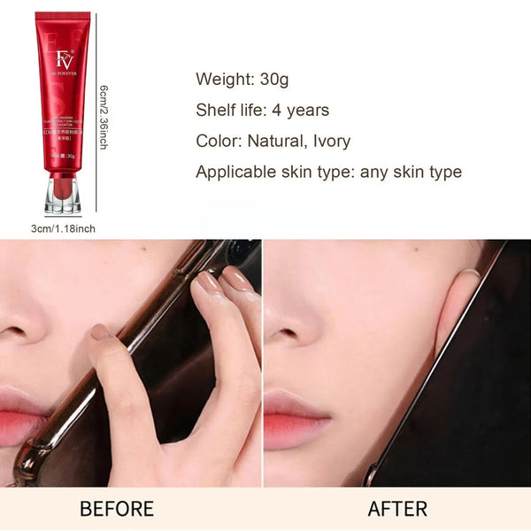FV Foundation, Oil Absorb Ivory Liquid Foundation 1,155 Happy Customers 🤩